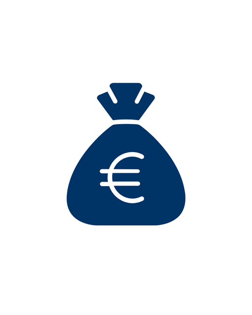 Symbolbild: Geldsack mit €-Zeichen