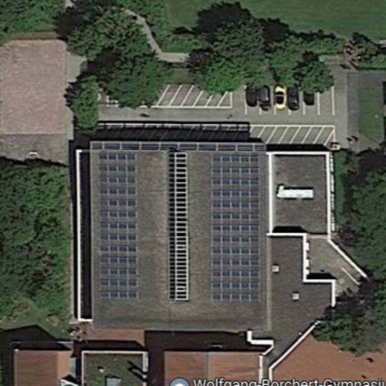 Bild Sporthalle Gymnasium Langenzenn als Luftaufnahme