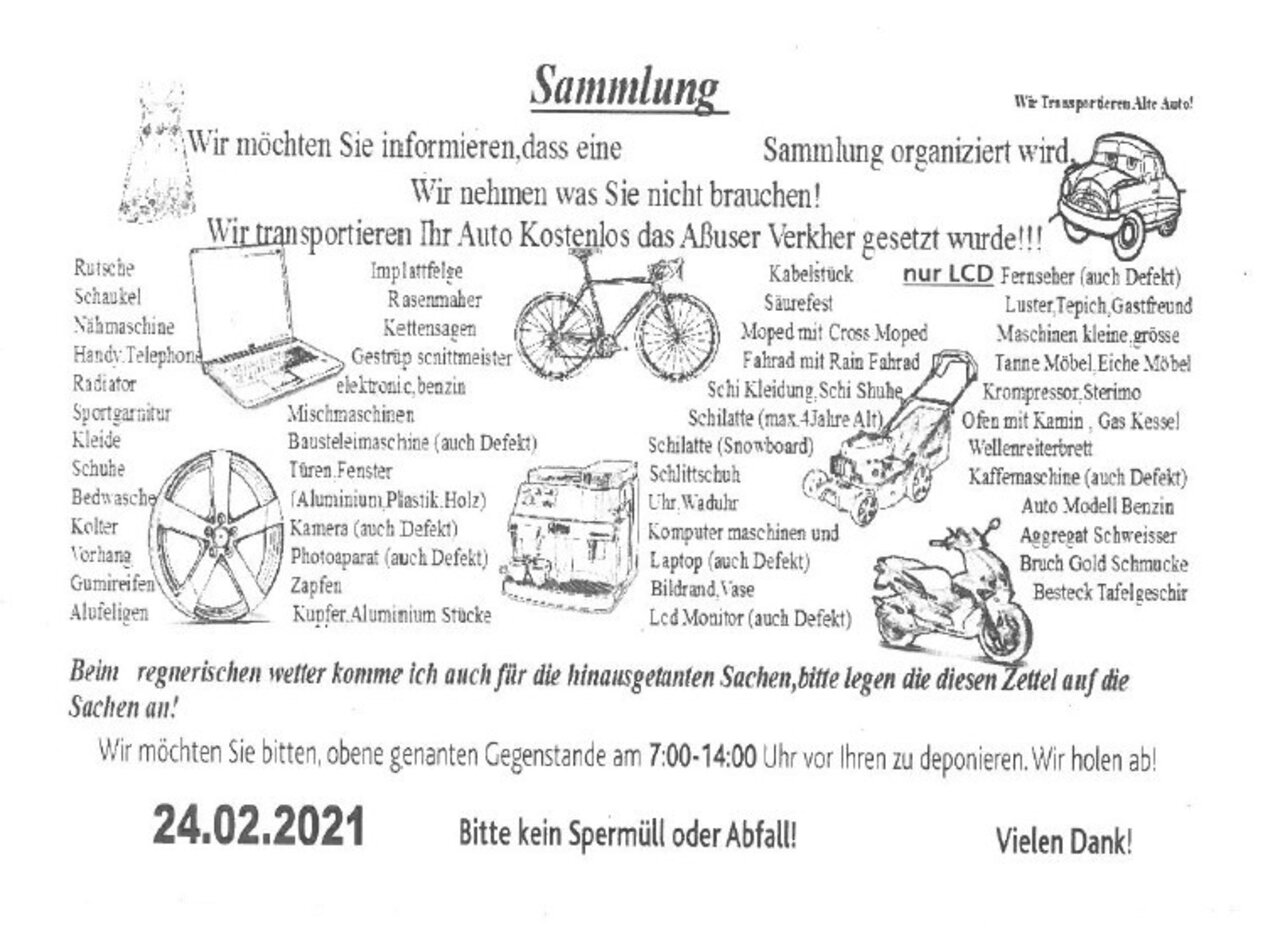 Plakat für eine Varanstaltung zum Müllsammeln.