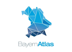 Logo Bayern Atlas. Beim Klicken öffnet sich die Website des Bayernatlas.