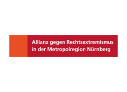 Logo der Allianz gegen Rechtsextremismus in der Metropolregion Nürnberg. Beim Klicken öffnet sich die Website der Allianz.