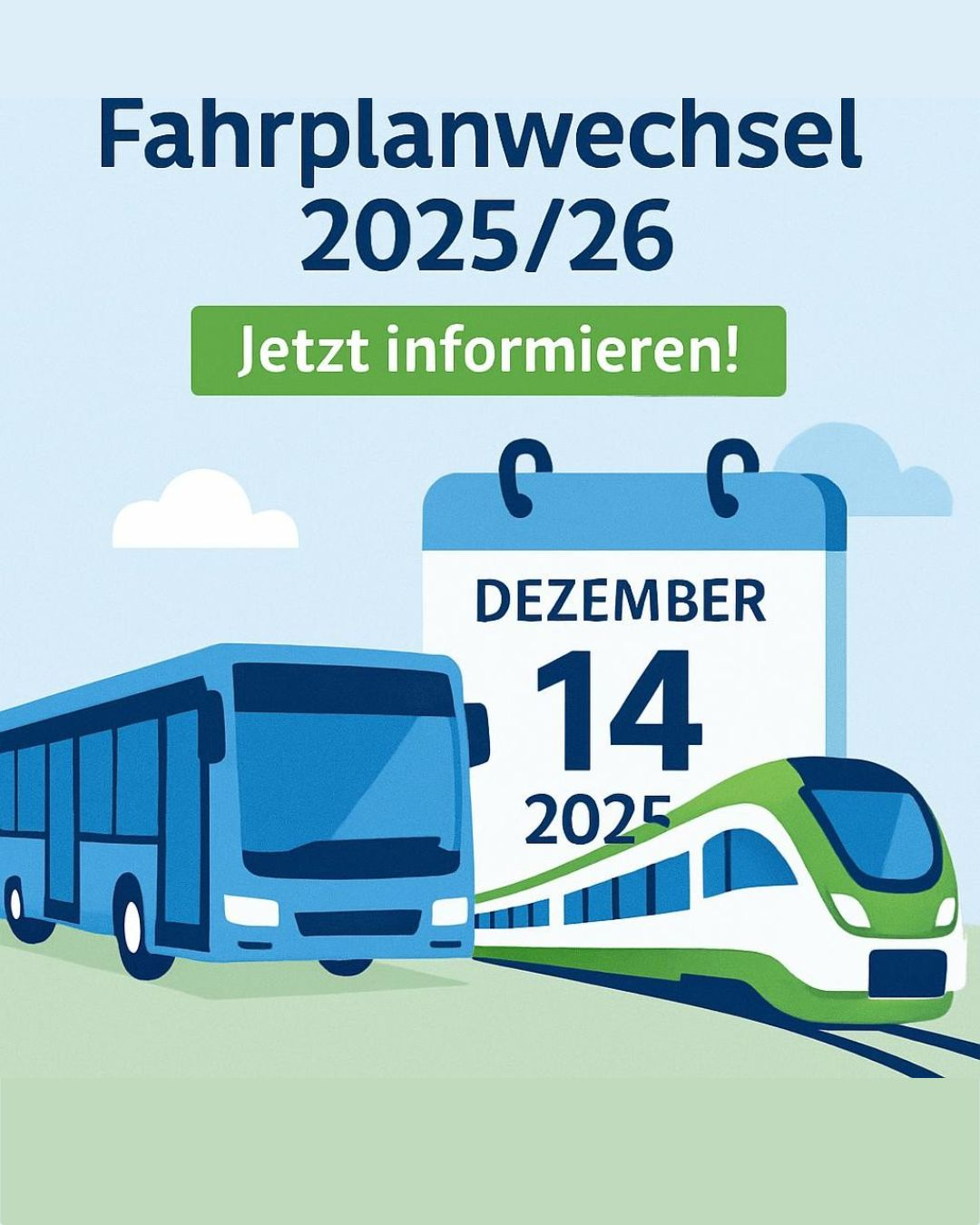 grafische Darstellung von Bus und Bahn